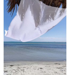 fouta nid d'abeille unie blanc- FOUTA TUNISIA 2