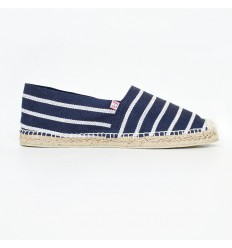 Espadrillas a righe blu navy
