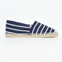 Espadrillas a righe blu navy