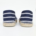 Espadrillas a righe blu navy