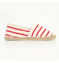 Espadrille Rouge et Écru