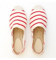Espadrille Rouge et Écru 2