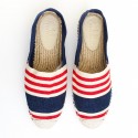 Alpargatas de hombre azules con rayas