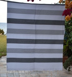 Gray and light gray beach towel lined with sponge - Beach towel