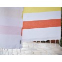 Fouta orange et jaune doublée éponge - Fouta absorbante