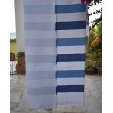 Telo mare blu e blu reale foderato in spugna