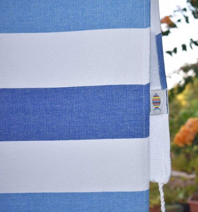 Blue and royal blue beach towel lined with sponge