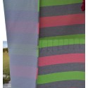 Fouta vert fluo et rose fluo doublée éponge - Fouta absorbante
