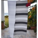 Fouta gris noir et blanc doublée éponge