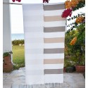 Taupe and beige beach towel lined with sponge - Beach towel
