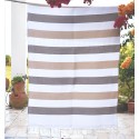Taupe and beige beach towel lined with sponge - Beach towel