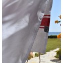 Fouta plate blanche bandes rouge