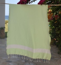 Fouta Diamant vert clair 2