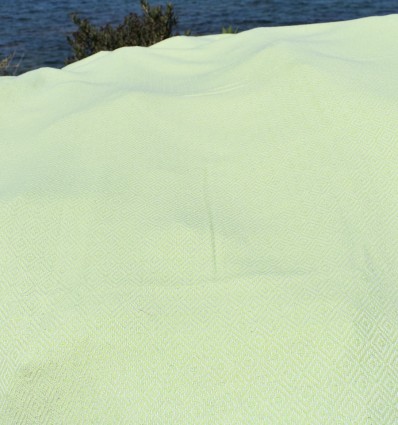 Fouta Diamant vert clair - FOUTA TUNISIA