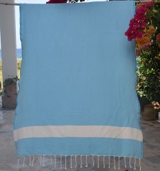 Fouta Diamant bleu turquoise