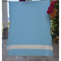 Fouta Diamant bleu turquoise