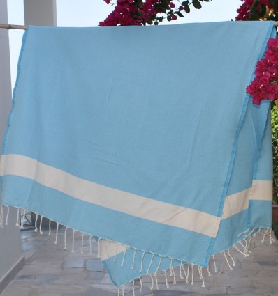 Fouta Diamant bleu turquoise