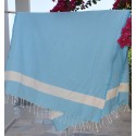Fouta Diamant bleu turquoise