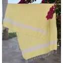Fouta Diamant jaune clair