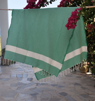 Fouta Diamant vert - FOUTA TUNISIA
