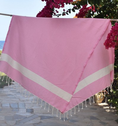 Fouta Diamant rose