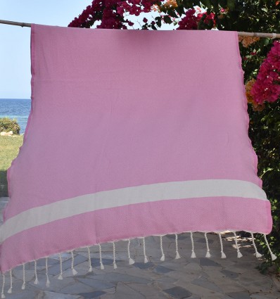 Fouta Diamant rose
