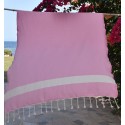 Fouta Diamant rose