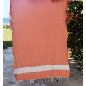 Fouta Diamant orange corail