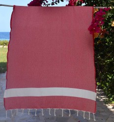 Fouta Diamant rouge