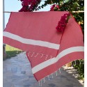 Fouta Diamant rouge