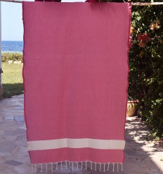 Fouta Diamant rose fuchsia