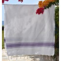 telo mare piatto bianco, orchidea