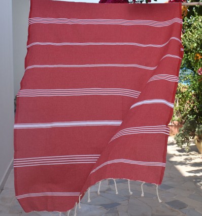 Toalla de playa Mykonos roja