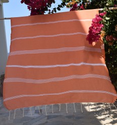 Fouta mykonos orange corail 2