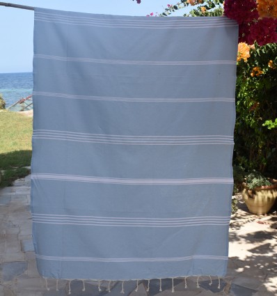 Fouta mykonos bleu clair