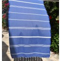 Fouta Mykonos bleu -