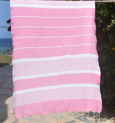Fouta arthur couleur rose clair 2
