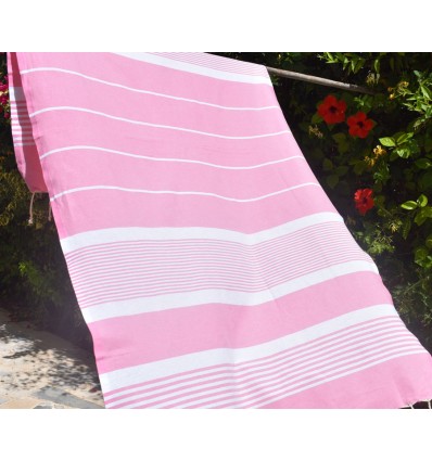 Fouta arthur couleur rose clair