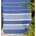 Fouta arthur couleur bleu avec rayures