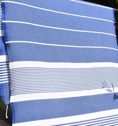 Fouta arthur bleu avec rayures