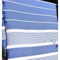 Fouta arthur couleur bleu avec rayures