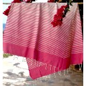 Fouta Portofino rose fuchsia