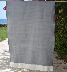 Fouta PIQUE-PIQUE gris 2