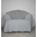 Jeté papillon gris