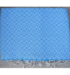 Jeté de canapé papillon bleu azur