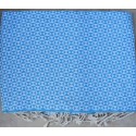Jeté de canapé papillon bleu azur