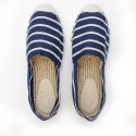 Espadrillas a righe blu navy