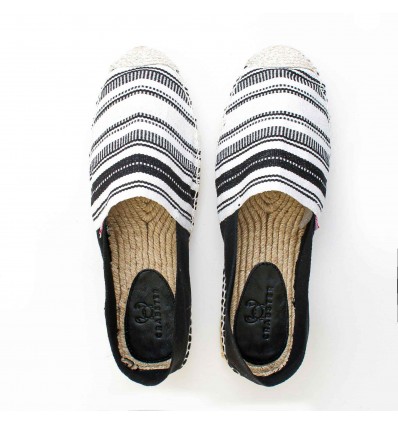 Black and White Espadrille