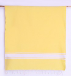 Fouta classique jaune fluo 2