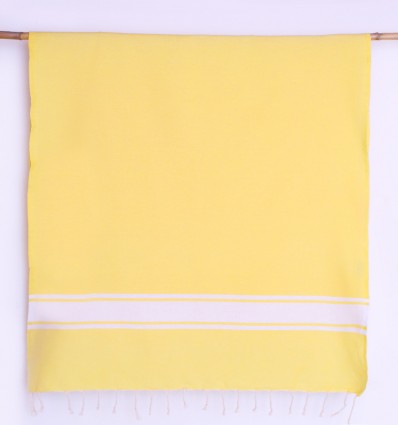 Fouta classique jaune - FOUTA TUNISIA